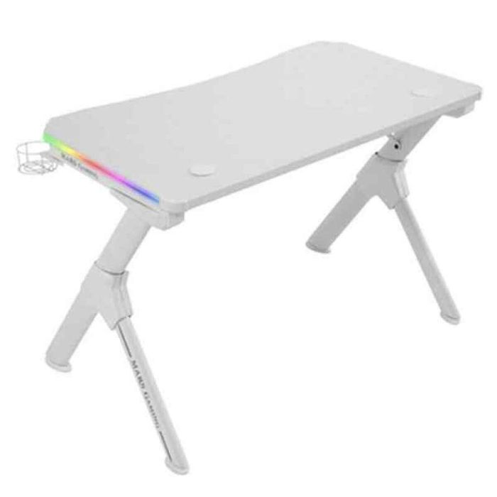 Mesa Mars Gaming Mgdrgbw Blanco 110 cm