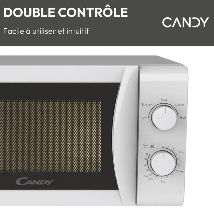 CMW20SMW Microondas Mono CANDY Idea - 20L - MO: 700W - UI mecánica - 5 niveles de potencia - Blanco 4 CMW20SMW Microondas Mono CANDY Idea - 20L - MO: 700W - UI mecánica - 5 niveles de potencia - Blanco 4