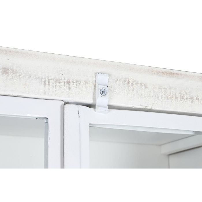 DKD Home Decor Estantería Moderna con 4 Puertas y 6 Baldas, de Madera de Mango y Metal, Color Blanco 170x45x200 cm 4 DKD Home Decor Estantería Moderna con 4 Puertas y 6 Baldas, de Madera de Mango y Metal, Color Blanco 170x45x200 cm 4