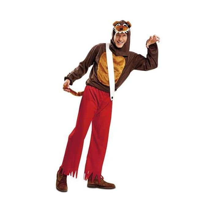 Disfraz lobo feroz camisa, pantalón, tirante, cabeza y rabo talla XXL Disfraz lobo feroz camisa, pantalón, tirante, cabeza y rabo talla XXL