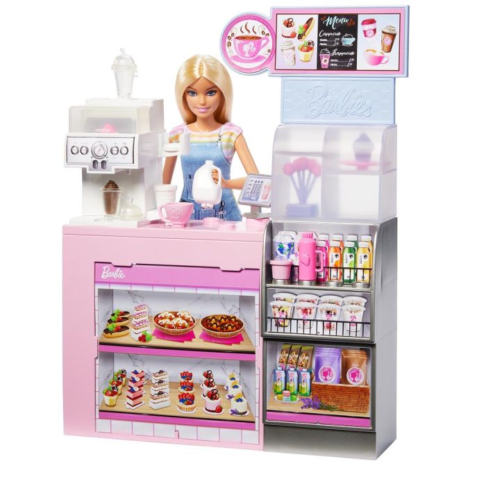 Mattel Barbie Muñeca y su Coffee Shop HXN94 Set de Juego para Niñas +3 Años 1 Mattel Barbie Muñeca y su Coffee Shop HXN94 Set de Juego para Niñas +3 Años 1