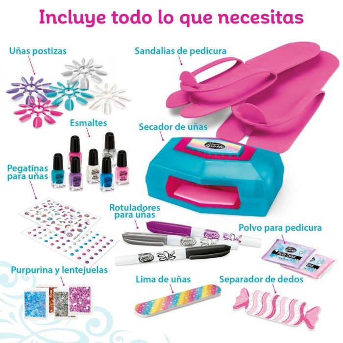 Set de Manicura Cra-Z-Art Shimmer 'n Sparkle Style Deluxe 14 x 6 x 10 cm 4 Unidades Infantil 1