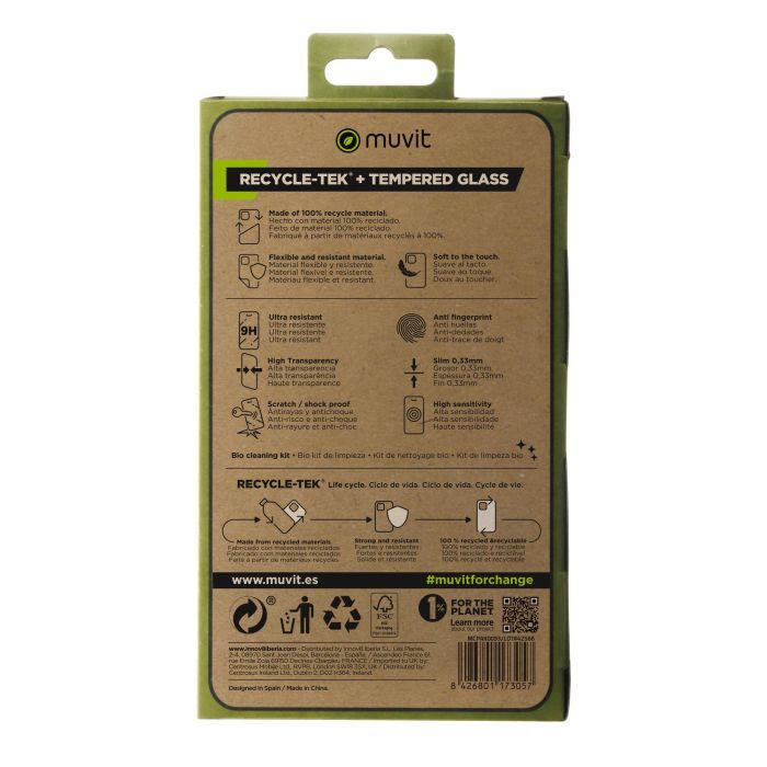 Muvit Funda Samsung Galaxy S24 Ultra + Protector Pantalla Eco Responsable 100% Reciclado 3 Muvit Funda Samsung Galaxy S24 Ultra + Protector Pantalla Eco Responsable 100% Reciclado 3
