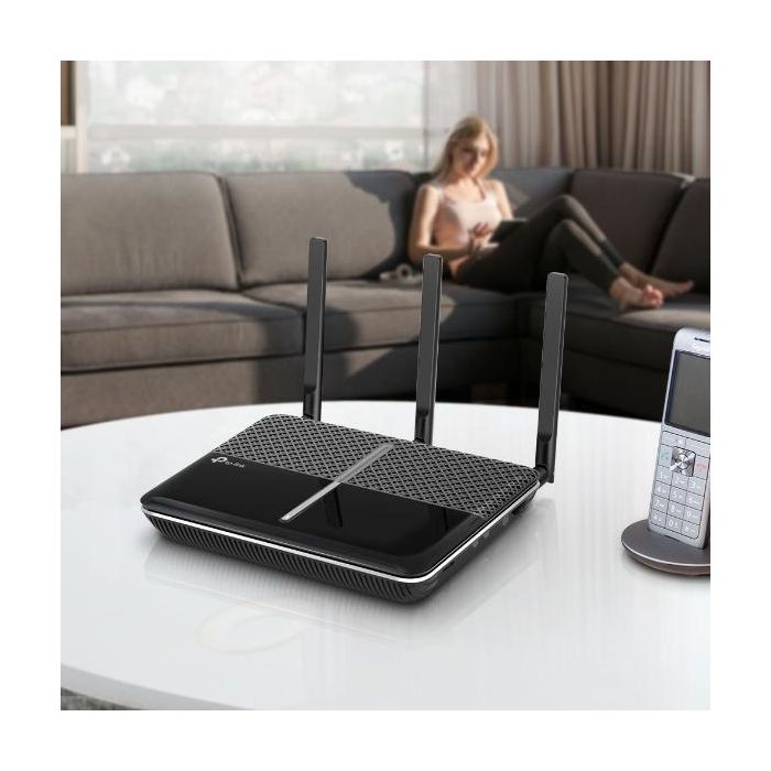 TP-Link 1× 10/100/1000Mbit/s RJ45 WAN/LAN, 3× 10/100/1000Mbit/s RJ45 LAN, 3× RJ11, USB 3.0, 2.4/5GHz, 300 + 1733 Mbps, 216 x 163.7 x 36.8 mm 4 TP-Link 1× 10/100/1000Mbit/s RJ45 WAN/LAN, 3× 10/100/1000Mbit/s RJ45 LAN, 3× RJ11, USB 3.0, 2.4/5GHz, 300 + 1733 Mbps, 216 x 163.7 x 36.8 mm 4