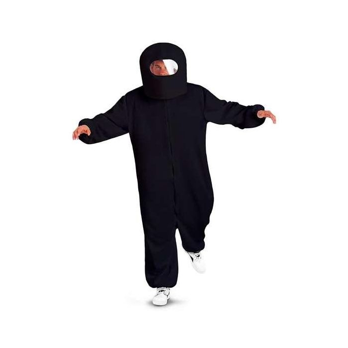 Disfraz among us impostor black XL (escafandra y traje con cremallera y bolsillos) 3 Disfraz among us impostor black XL (escafandra y traje con cremallera y bolsillos) 3