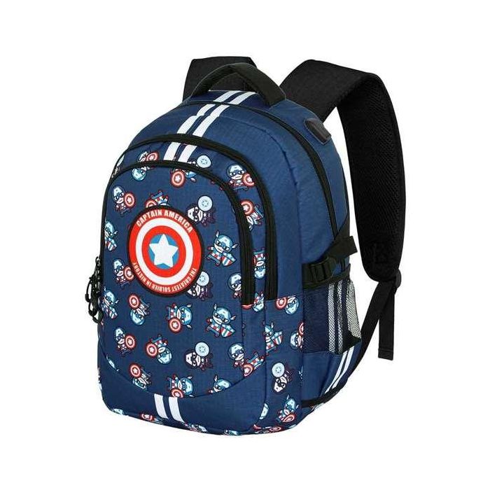 Karactermania Mochila Capitán América Run. Plus Fan 44x34x21 cm Ripstop 4