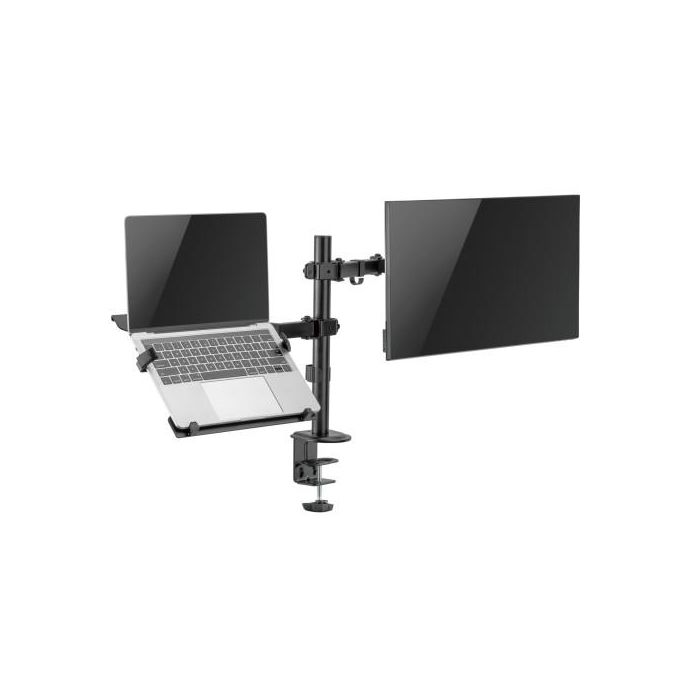 Ewent EW1519 Soporte de Escritorio Ergonómico para Monitor hasta 32" y Portátil 15.6" VESA 75x75 100x100 Negro 4 Ewent EW1519 Soporte de Escritorio Ergonómico para Monitor hasta 32" y Portátil 15.6" VESA 75x75 100x100 Negro 4