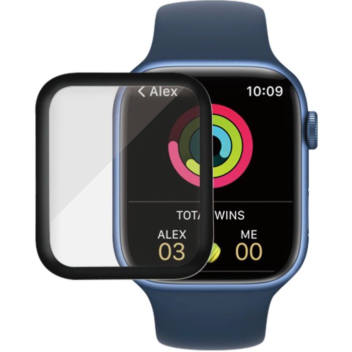 PanzerGlass Protector de Pantalla para Apple Watch Series 7, 8, 9 de 45mm, Cristal Templado Antirayaduras y Antigolpes