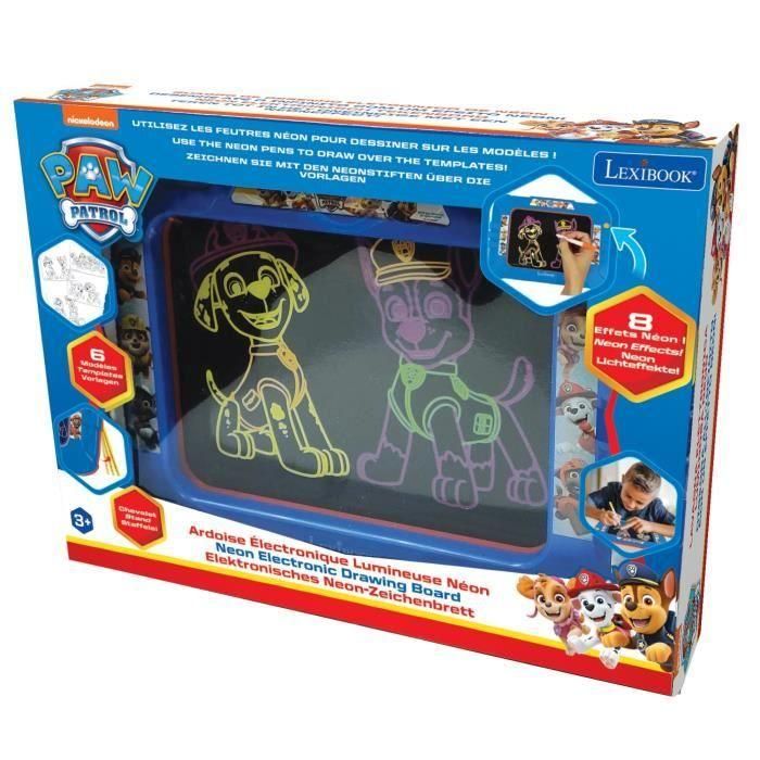 PAT 'PATROUILLE Pizarra para dibujar luz neón con rotuladores y modelos de color - LEXIBOOK 4 PAT 'PATROUILLE Pizarra para dibujar luz neón con rotuladores y modelos de color - LEXIBOOK 4