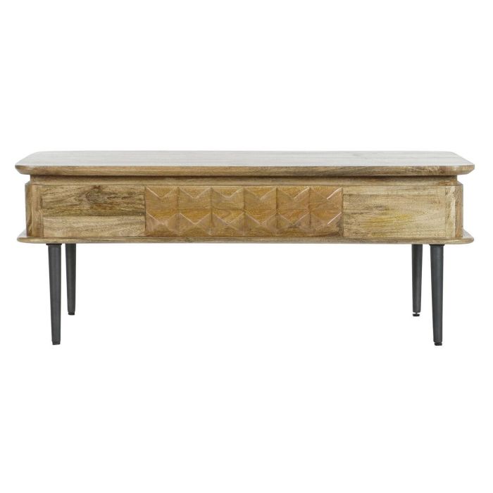 Mesa de Centro DKD Home Decor 116 x 60 x 46 cm Metal Aluminio Madera de mango 4