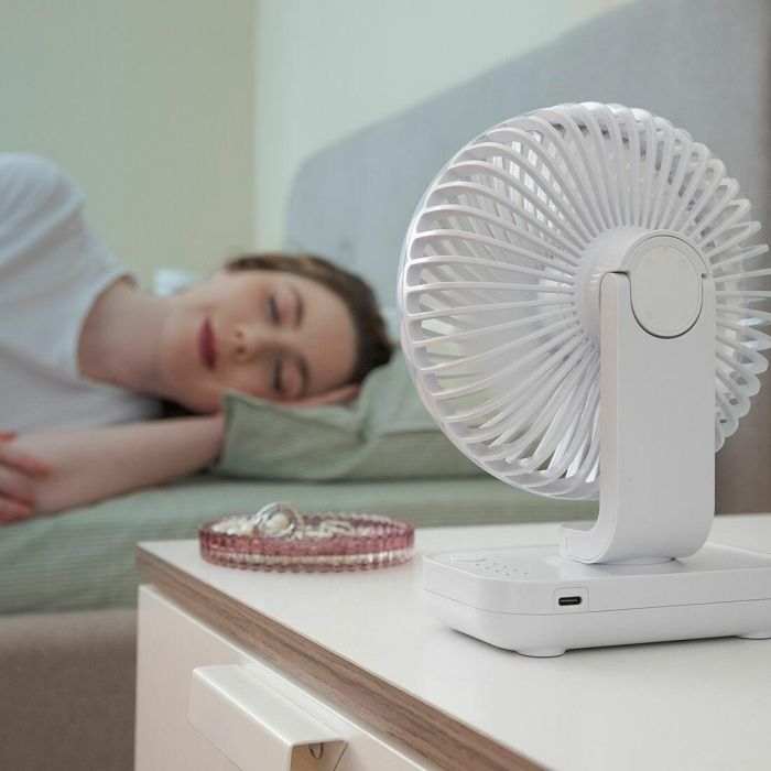 Ventilador de Escritorio Recargable Fanrec InnovaGoods Ø5,4'' 3600 mAh / 13,3 W 10 Ventilador de Escritorio Recargable Fanrec InnovaGoods Ø5,4'' 3600 mAh / 13,3 W 10