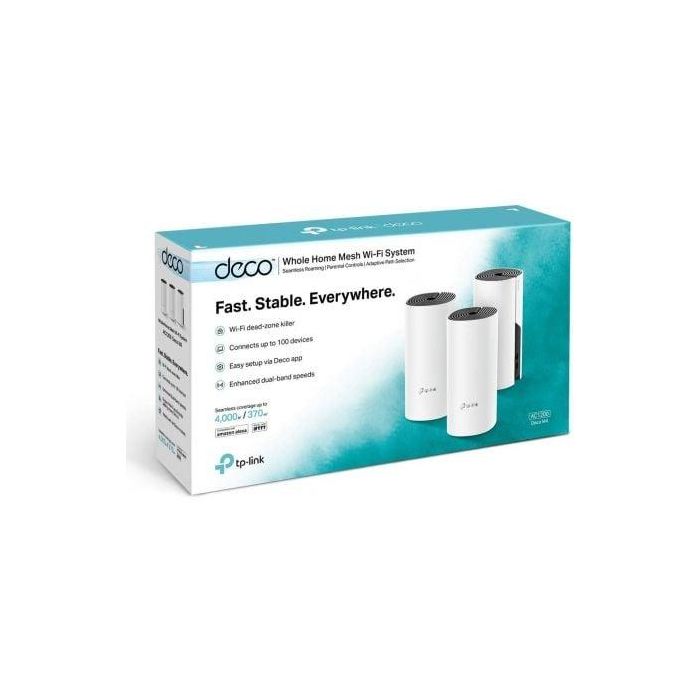 TP-Link DECO M4(3-PACK) Sistema WiFi Mesh AC1200 para Todo el Hogar. Doble Banda, 2 Puertos Gigabit Ethernet. Pack 3 Unidades. 2 TP-Link DECO M4(3-PACK) Sistema WiFi Mesh AC1200 para Todo el Hogar. Doble Banda, 2 Puertos Gigabit Ethernet. Pack 3 Unidades. 2