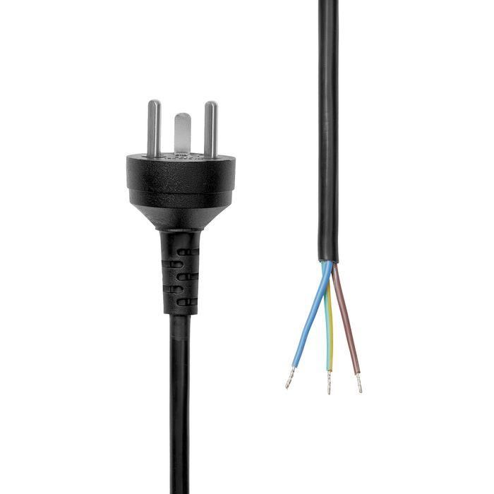 MicroConnect Type K EDB - Open End, Power cable, 3m, Black 1 MicroConnect Type K EDB - Open End, Power cable, 3m, Black 1