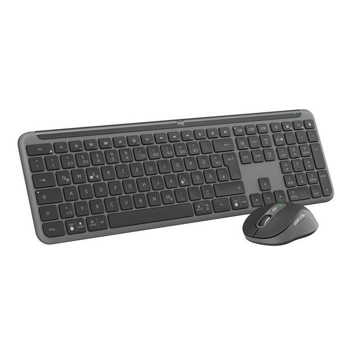 Logitech MK950 Signature Slim Combo Teclado y Ratón Inalámbricos, Multi-dispositivo, Scroll Rápido, Diseño Fino 3