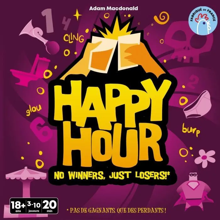 Asmodee ASM3760052143779 Happy Hour - Juego de mesa para 14 años, Idioma francés 3