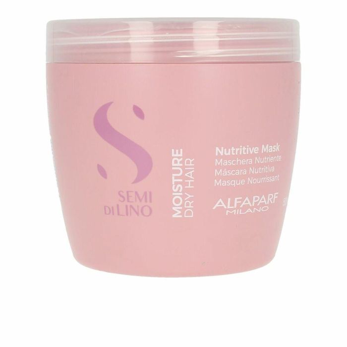 Alfaparf Semi di Lino Nutritive Mask para Cabello Seco | Tratamiento Intensivo Hidratante y Nutritivo 500 mL