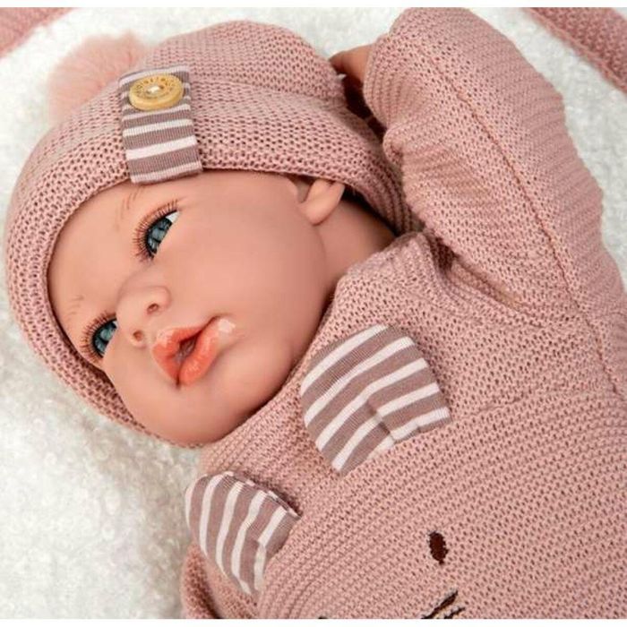 Muñeca elegance andie con mantita (muñco de peso) 40 cm cuerpo blando 2