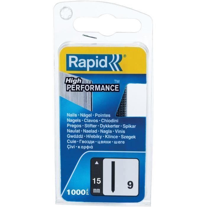 Rapid Puntas n° 9 Agraf 15mm para Rapid 1000 Grapas de 15 mm - Blíster de 1000 unidades 1 Rapid Puntas n° 9 Agraf 15mm para Rapid 1000 Grapas de 15 mm - Blíster de 1000 unidades 1