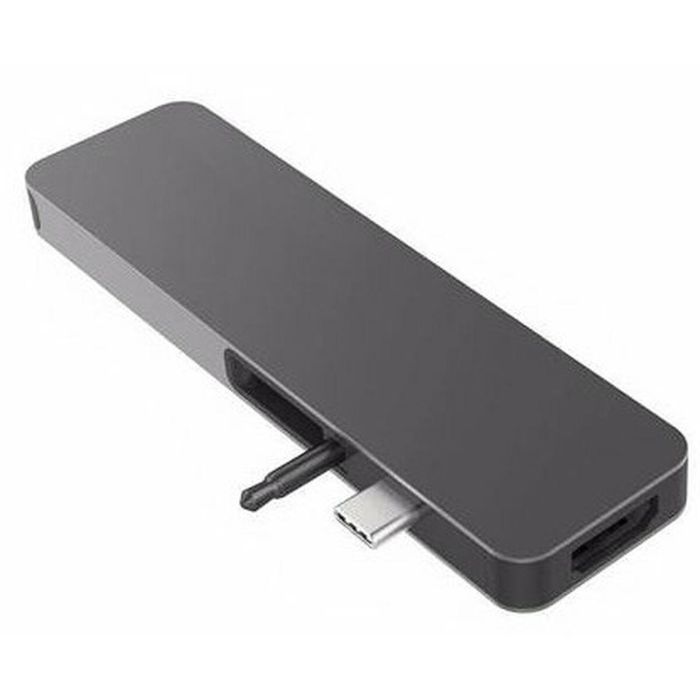 HYPER GN21D-GRAY Base para Portátil y Replicador de Puertos Gris con HDMI, USB-A 3.2 Gen 2, Lector de Tarjetas MicroSD/SD