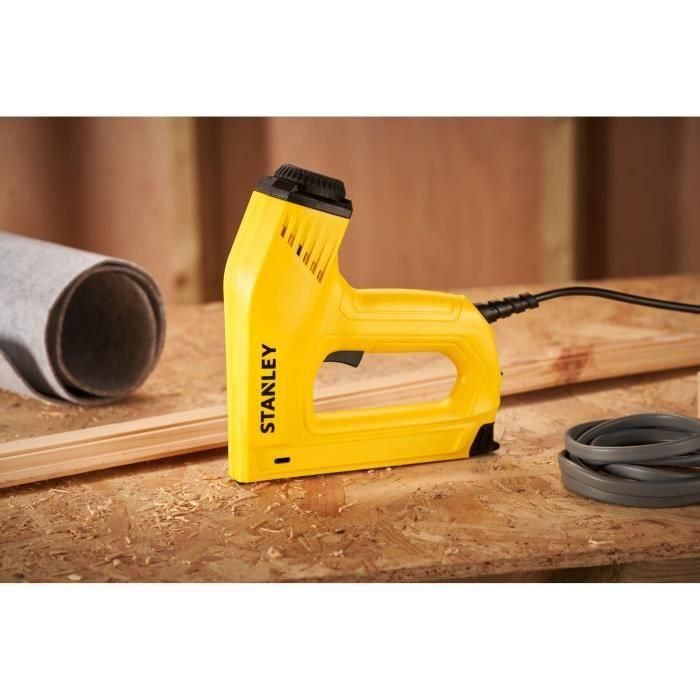 Stanley TRE550 pro Grapadora eléctrica para grapas y clavos tipo G, potencia ajustable, uso intensivo, gama profesional 1