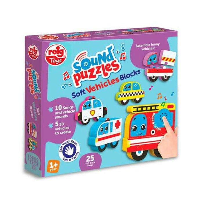 Sound puzzles – cars blocks-figures