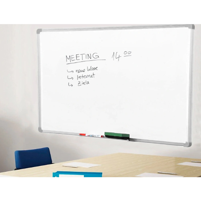 Q-connect Pizarra Blanca Melamina Marco Aluminio 90x60 cm 6