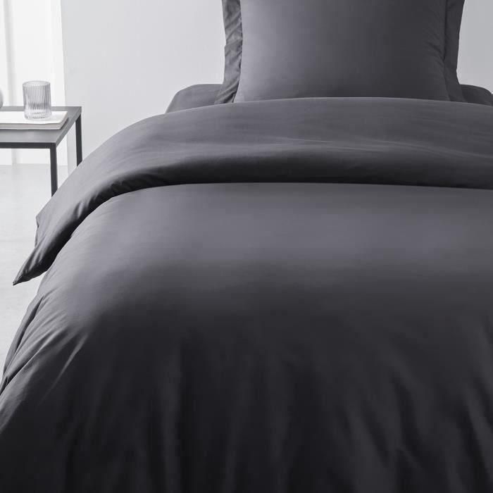 Today TOD3574643504531 Funda Nórdica Esencial 100% Algodón, 140x200 cm, Individual, Carbón 1