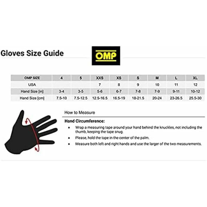 Guantes OMP TECNICA Negro XL FIA 8856-2018 (1 unidad) 1