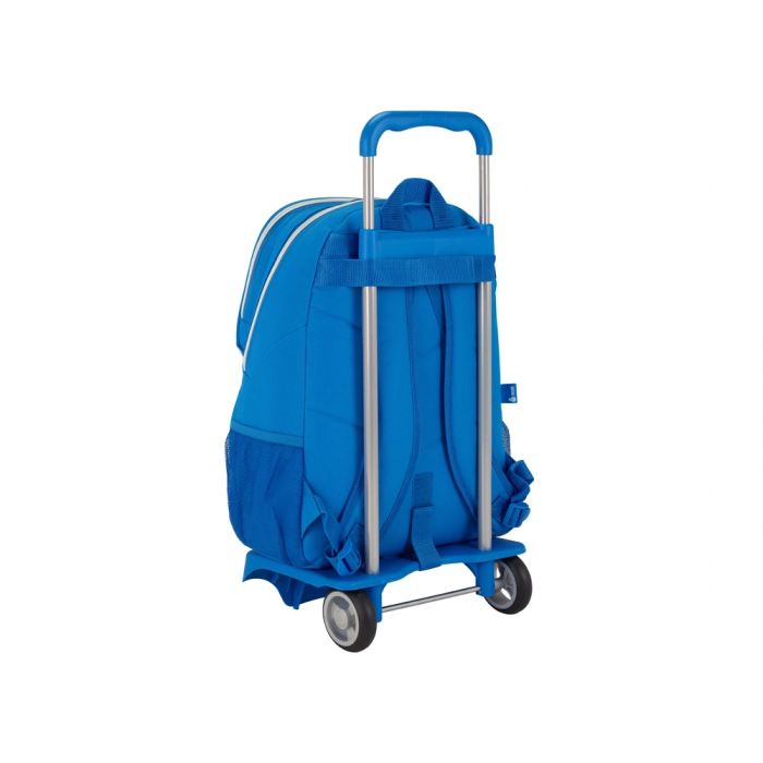 Safta Mochila 665+carro 905 Rcd Espanyol 32x44x16 cm Blanco y Azul 1