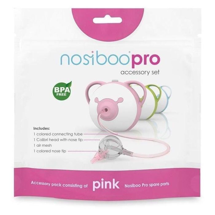 Nosiboo Pro Juego de Accesorios Original Rosa - Kit de Repuesto para Aspirador Nasal Infantil, incluye Cabeza Colibrí y boquillas 1 Nosiboo Pro Juego de Accesorios Original Rosa - Kit de Repuesto para Aspirador Nasal Infantil, incluye Cabeza Colibrí y boquillas 1