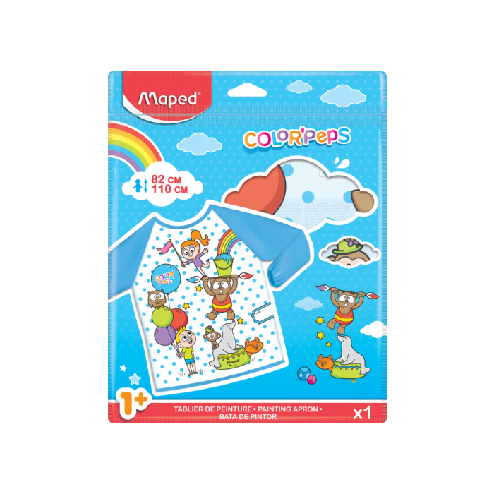 Maped 820310 Baby Delantal Color'Peps Early para Niños 82-110 cm, Multicolor, 1-5 Años 1