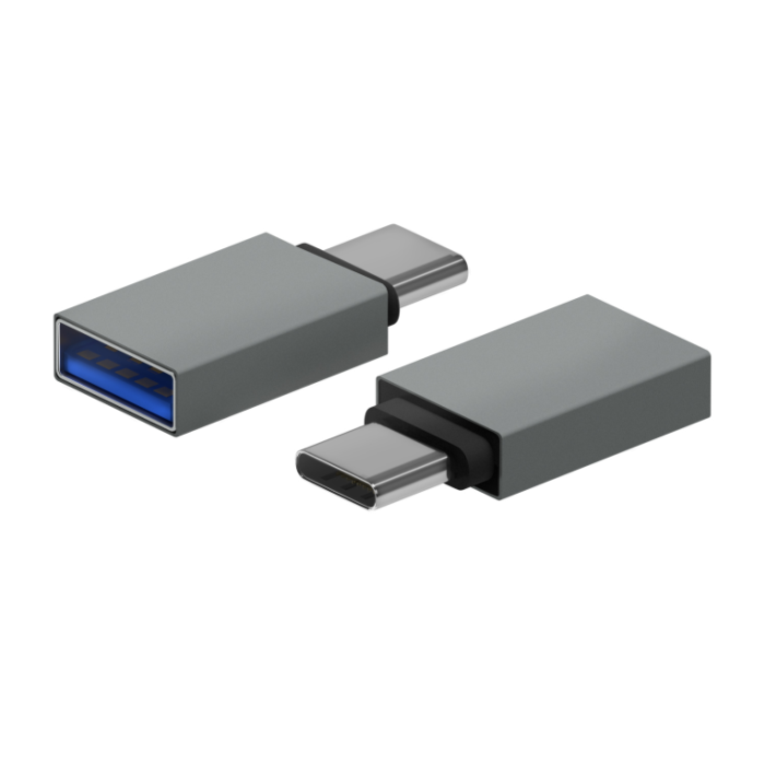 Adaptador USB 3.2 Aisens A108-0718/ USB Hembra - USB Tipo-C Macho/ Gris Adaptador USB 3.2 Aisens A108-0718/ USB Hembra - USB Tipo-C Macho/ Gris