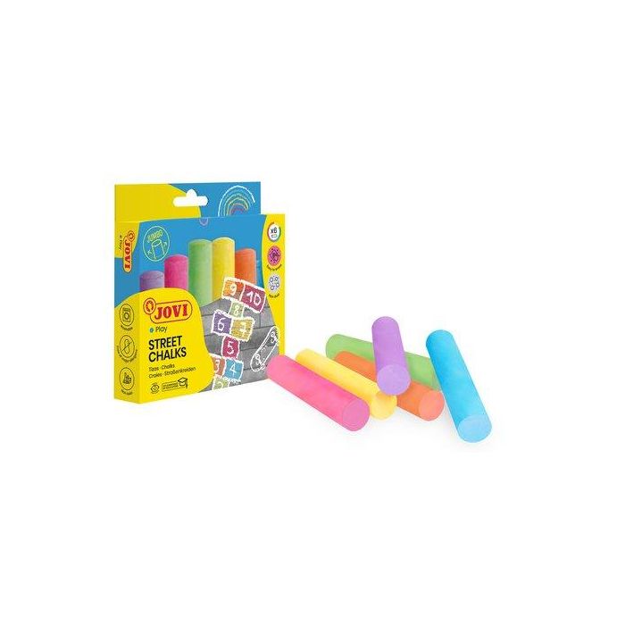 Jovi Tizas Classcolor Street Maxi para Dibujar en el Suelo, Colores Surtidos, +2 Años, Caja 6 Unidades