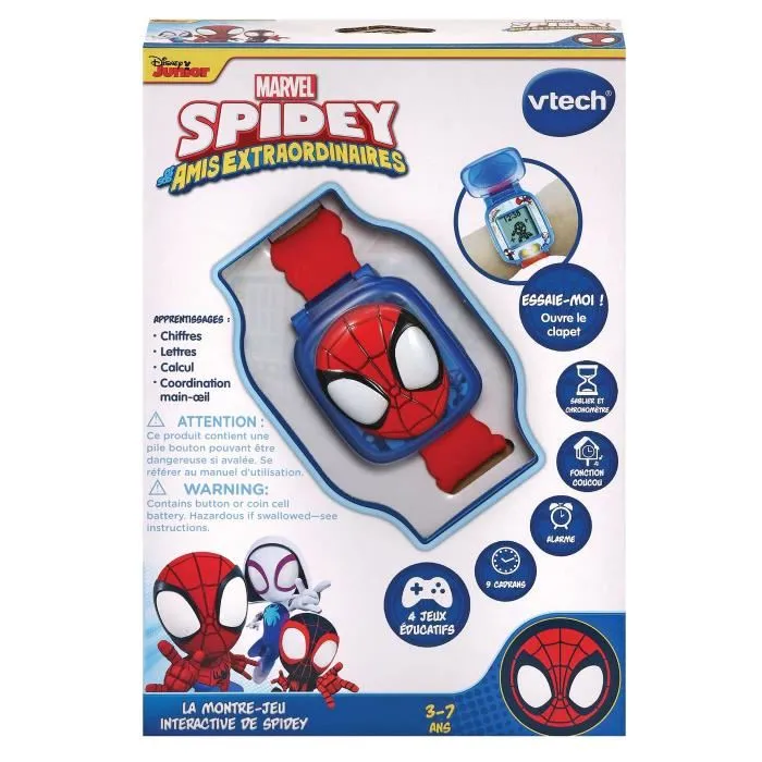 Vtech Reloj de Juego Interactivo de Spidey, con Personajes de Spidey, Ghost-Spider y Spinn 1 Vtech Reloj de Juego Interactivo de Spidey, con Personajes de Spidey, Ghost-Spider y Spinn 1