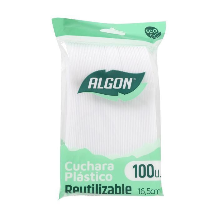 Set de 100 cucharas ecológicas Algon 16.5 cm (20 Cajas) 1 Set de 100 cucharas ecológicas Algon 16.5 cm (20 Cajas) 1