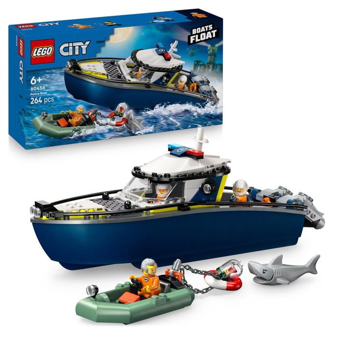 LEGO 60456 City Persecución en Barco de Policía: Set de Juguete con Bote, Ladrón y Tiburón. Ideal para Niños +6 Años 0 LEGO 60456 City Persecución en Barco de Policía: Set de Juguete con Bote, Ladrón y Tiburón. Ideal para Niños +6 Años 0