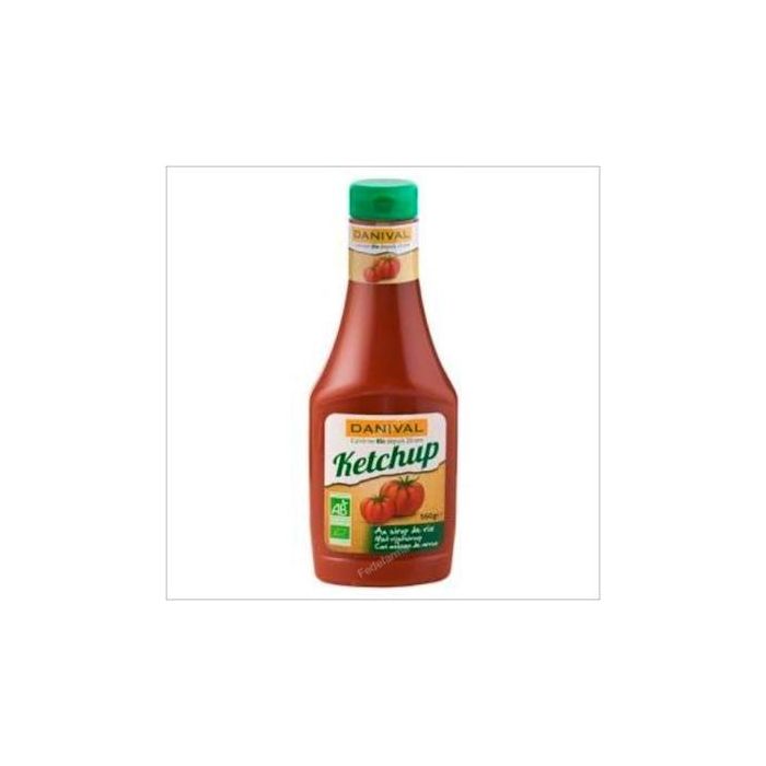 DANIVAL Ketchup orgánico sin azúcares añadidos con sirope de arroz 560g Bio