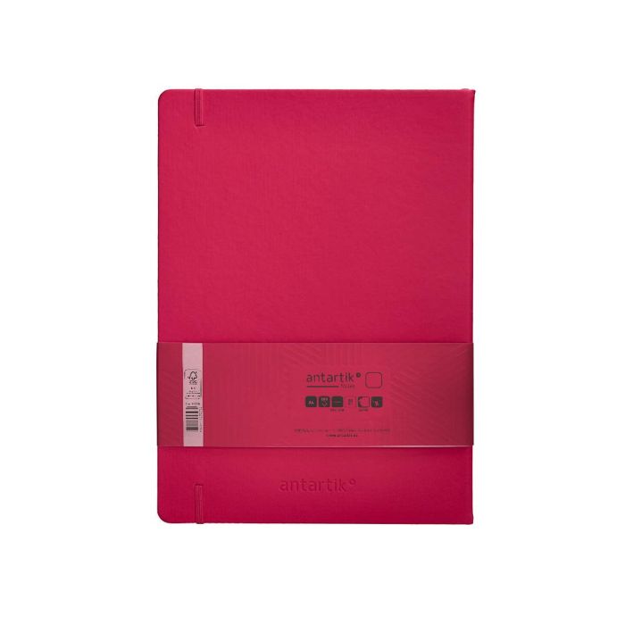 Cuaderno Con Gomilla Antartik Notes Tapa Dura A4 Hojas Lisas Burdeos 100 Hojas 80 gr Fsc 2