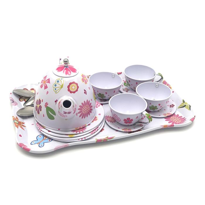 Tachan Juego De Te Rosa Con Bandeja Acero 19 Piezas 55519 1 Tachan Juego De Te Rosa Con Bandeja Acero 19 Piezas 55519 1