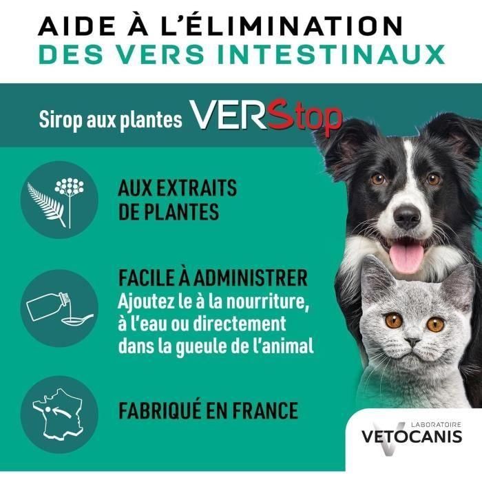 VETOCANIS Jarabe contra gusanos - 125 ml - Para perros y gatos 1 VETOCANIS Jarabe contra gusanos - 125 ml - Para perros y gatos 1