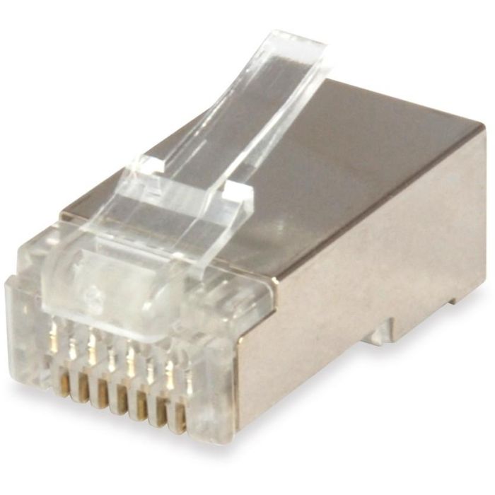 Equip 121181 Conector RJ45 Cat6 Plata, ABS/Metal con Proteccion Anti-Kink, Contactos de Oro, Paquete de 100 1