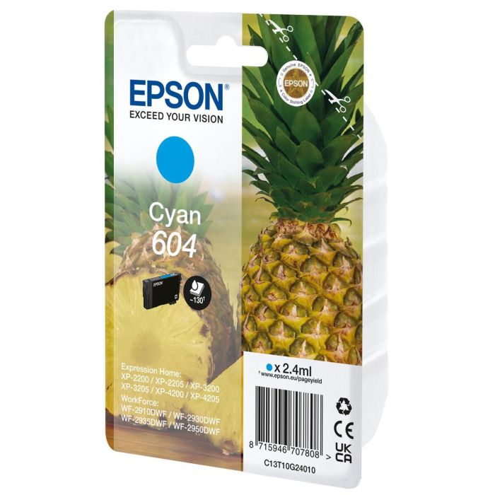 Cartucho de Tinta Original Epson 604 Cian Cartucho de Tinta Original Epson 604 Cian
