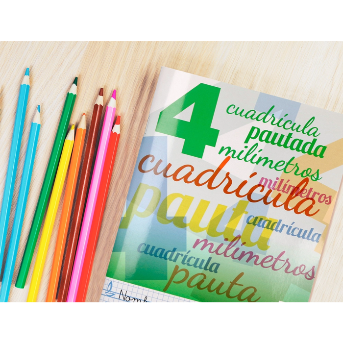 Liderpapel Libreta Pautada Cuadriculada 4mm 32 Hojas A5 70g Cartoncillo