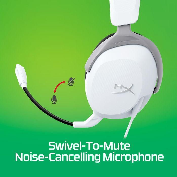 HyperX CloudX Stinger 2 Core Auriculares Gaming para Xbox Blanco, Ligeros con Micrófono Abatible y Graves Mejorados 2