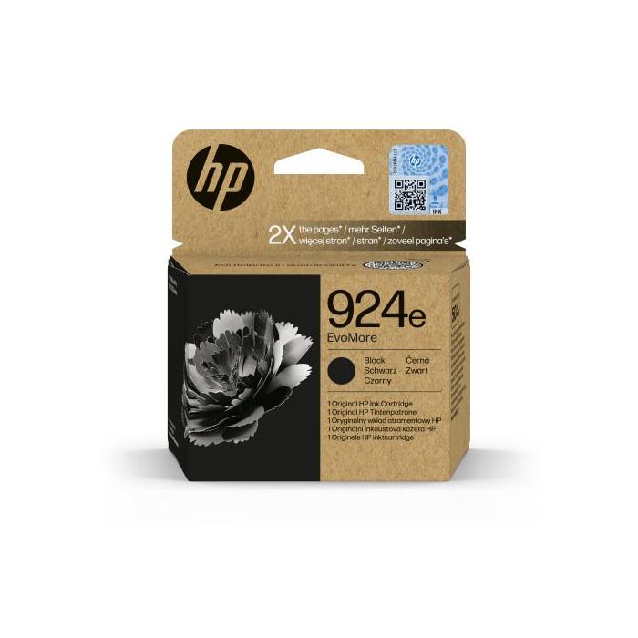 HP Tinta Negro 924E Alta Capacidad XL para Officejet Pro 8120, 8130 Series - 2000 Páginas
