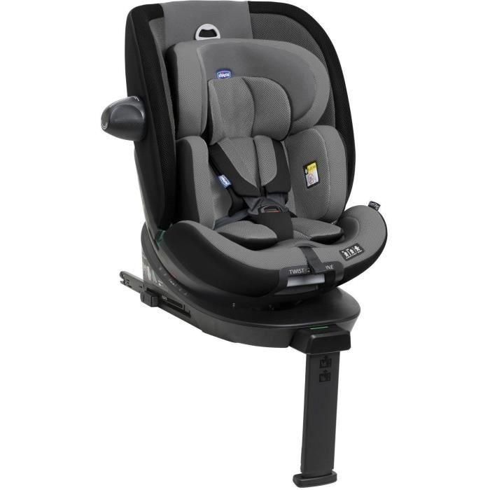 Chicco CHI8058664181117 Silla de coche Everone Grupo 0/1/2/3 I-Size Giratoria Reclinable Reductora Gris Negro
