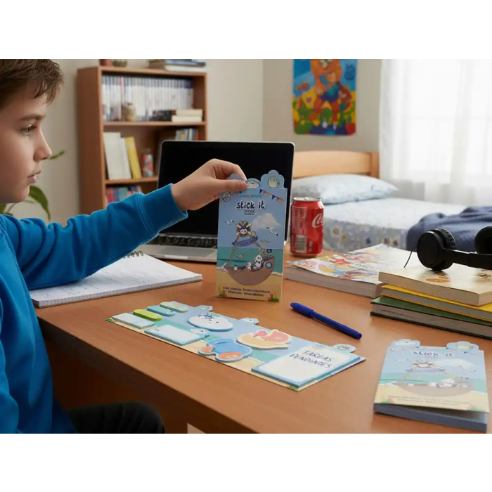 Imaginovo Stick It! Notebook 160 Notas Adhesivas Pirata Tamaños Surtidos Cañón 5