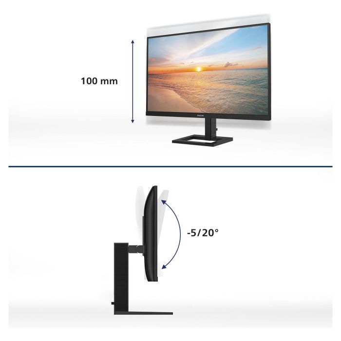 Philips 24E1N1300AE Monitor 24"/60.5cm FHD 1920x1080 IPS 100Hz 1ms HDMI USB-C Altavoces Negro