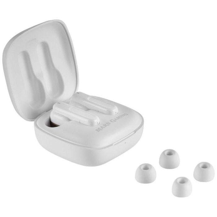 Mars Gaming MHIBW Auriculares Inalámbricos TWS Bluetooth 5.1 Dual Driver, 16h Autonomía total, IPX4, Blancos con Estuche de Carga 2 Mars Gaming MHIBW Auriculares Inalámbricos TWS Bluetooth 5.1 Dual Driver, 16h Autonomía total, IPX4, Blancos con Estuche de Carga 2