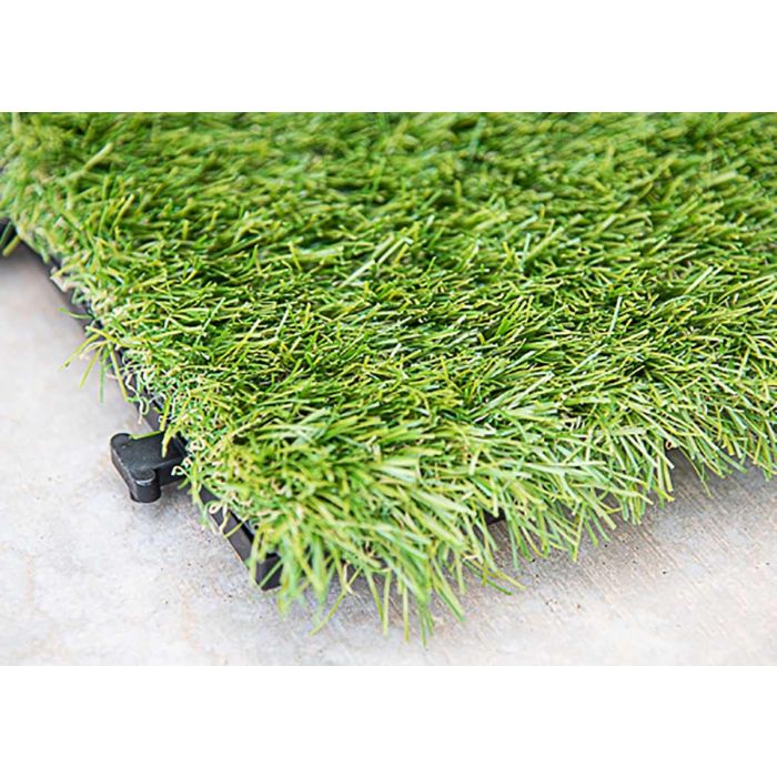 Ibergarden Baldosa Cesped Artificial 30x30 cm Plastico Verde (Set de 6) 4